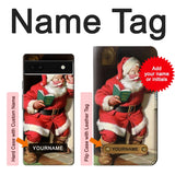 Google Pixel 6a Hard Case Santa Claus Merry Xmas with custom name
