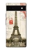 Google Pixel 6a Hard Case Eiffel Tower Paris Postcard
