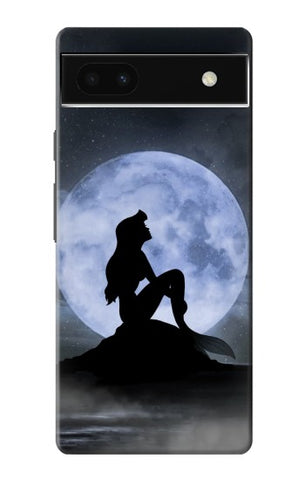 Google Pixel 6a Hard Case Mermaid Moon Night
