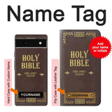 Google Pixel 6a Hard Case Holy Bible Cover King James Version with custom name