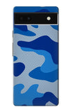 Google Pixel 6a Hard Case Army Blue Camouflage