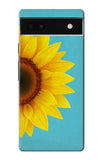 Google Pixel 6a Hard Case Vintage Sunflower Blue