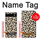 Google Pixel 6a Hard Case Fashionable Leopard Seamless Pattern with custom name