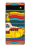 Google Pixel 6a Hard Case Hippie Yellow Submarine