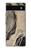 Google Pixel 6a Hard Case Marble Gold Graphic Printed
