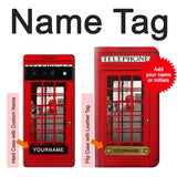 Google Pixel 6 Pro Hard Case Classic British Red Telephone Box with custom name
