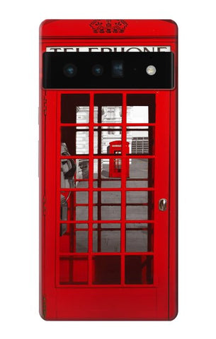 Google Pixel 6 Pro Hard Case Classic British Red Telephone Box