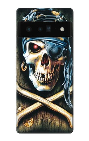 Google Pixel 6 Pro Hard Case Pirate Skull Punk Rock