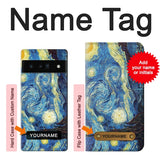 Google Pixel 6 Pro Hard Case Van Gogh Starry Nights with custom name