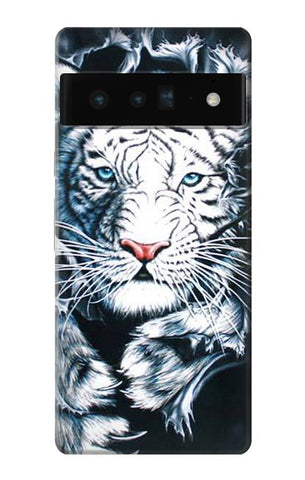 Google Pixel 6 Pro Hard Case White Tiger