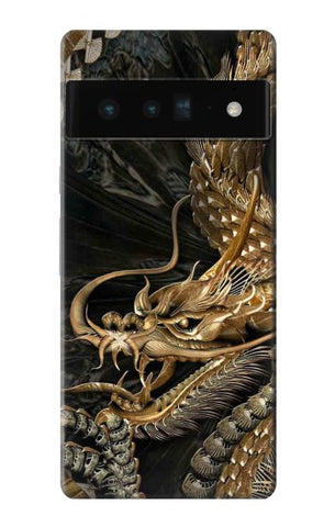 Google Pixel 6 Pro Hard Case Gold Dragon