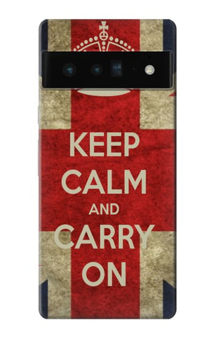 Google Pixel 6 Pro Hard Case Keep Calm and Carry On