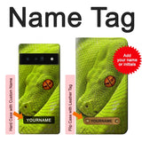 Google Pixel 6 Pro Hard Case Green Snake with custom name