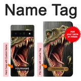 Google Pixel 6 Pro Hard Case T-Rex Dinosaur with custom name