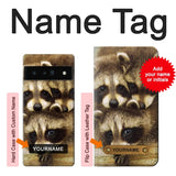Google Pixel 6 Pro Hard Case Baby Raccoons with custom name