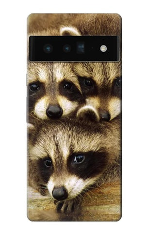 Google Pixel 6 Pro Hard Case Baby Raccoons