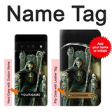 Google Pixel 6 Pro Hard Case Grim Reaper Skeleton King with custom name