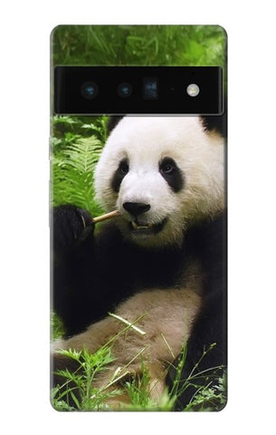 Google Pixel 6 Pro Hard Case Panda Enjoy Eating