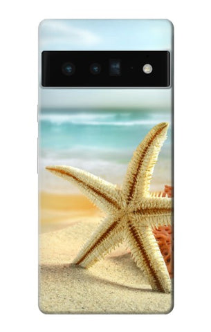 Google Pixel 6 Pro Hard Case Starfish on the Beach