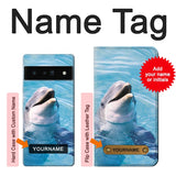 Google Pixel 6 Pro Hard Case Dolphin with custom name