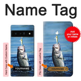 Google Pixel 6 Pro Hard Case Bass Fishing with custom name