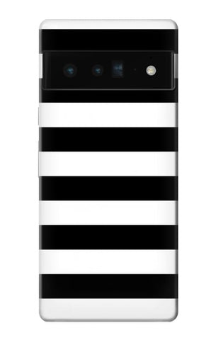Google Pixel 6 Pro Hard Case Black and White Striped