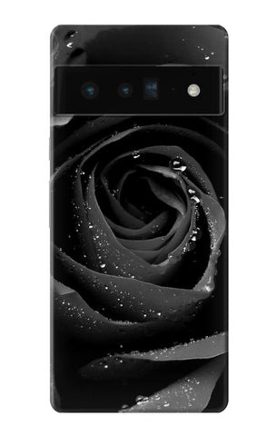 Google Pixel 6 Pro Hard Case Black Rose