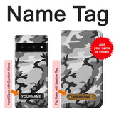 Google Pixel 6 Pro Hard Case Snow Camo Camouflage Graphic Printed with custom name