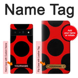 Google Pixel 6 Pro Hard Case Lady bug Dot Pattern with custom name