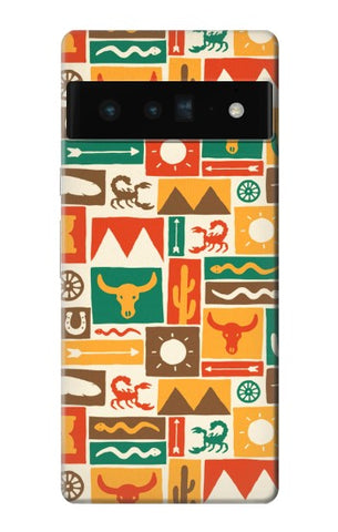 Google Pixel 6 Pro Hard Case Western Pattern