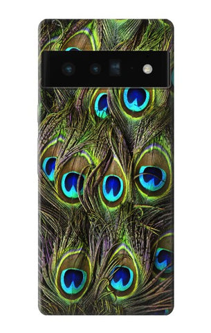 Google Pixel 6 Pro Hard Case Peacock Feather