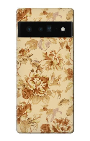 Google Pixel 6 Pro Hard Case Flower Floral Vintage Pattern