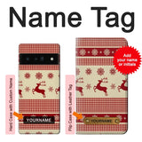 Google Pixel 6 Pro Hard Case Christmas Snow Reindeers with custom name