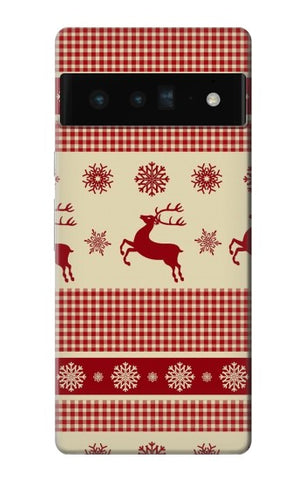 Google Pixel 6 Pro Hard Case Christmas Snow Reindeers