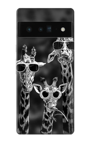 Google Pixel 6 Pro Hard Case Giraffes With Sunglasses
