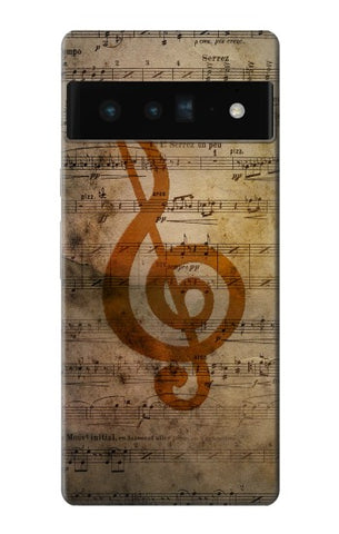 Google Pixel 6 Pro Hard Case Sheet Music Notes