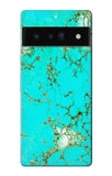 Google Pixel 6 Pro Hard Case Turquoise Gemstone Texture Graphic Printed
