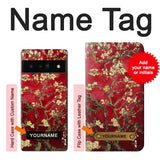 Google Pixel 6 Pro Hard Case Red Blossoming Almond Tree Van Gogh with custom name