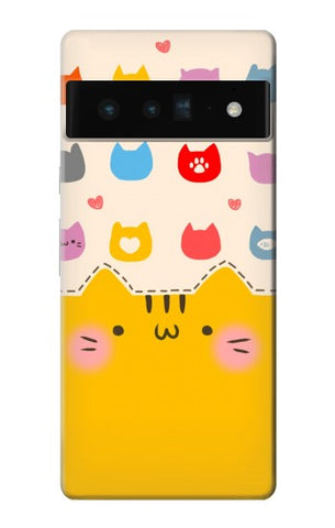 Google Pixel 6 Pro Hard Case Cute Cat Pattern