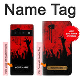 Google Pixel 6 Pro Hard Case Zombie Hands with custom name