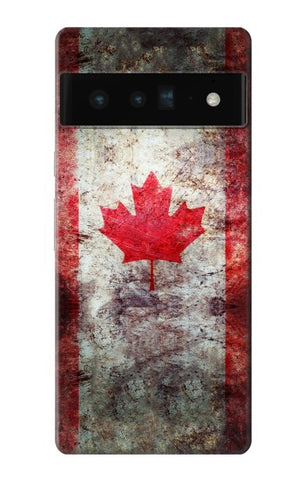 Google Pixel 6 Pro Hard Case Canada Maple Leaf Flag Texture