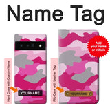 Google Pixel 6 Pro Hard Case Pink Camouflage with custom name