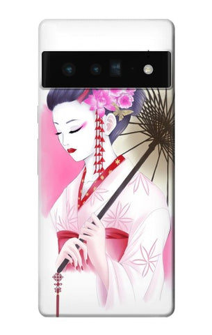 Google Pixel 6 Pro Hard Case Devushka Geisha Kimono