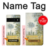 Google Pixel 6 Pro Hard Case Claude Monet Fields In Spring with custom name