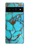 Google Pixel 6 Pro Hard Case Aqua Turquoise Rock