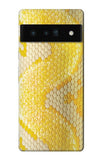 Google Pixel 6 Pro Hard Case Yellow Snake Skin