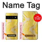 Google Pixel 6 Pro Hard Case Yellow Snake Skin with custom name