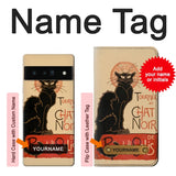 Google Pixel 6 Pro Hard Case Chat Noir The Black Cat with custom name