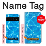 Google Pixel 6 Pro Hard Case Blue Water Swimming Pool with custom name