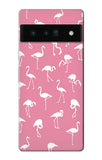 Google Pixel 6 Pro Hard Case Pink Flamingo Pattern